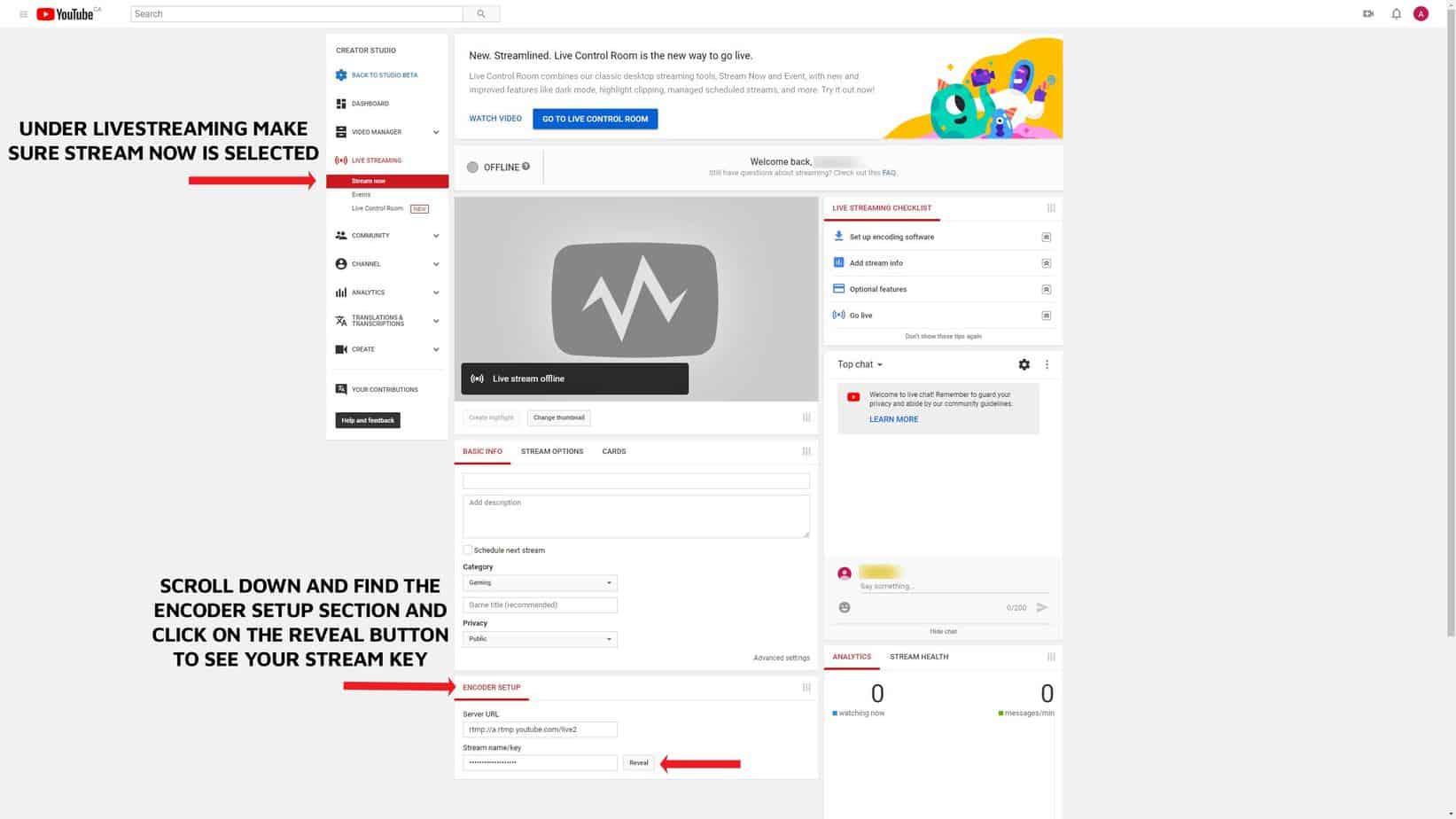 How To Find Your Youtube Stream Key In 21