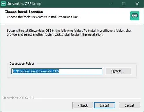 Install Streamlabs OBS