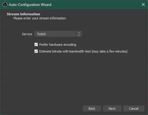 OBS Studio Auto-Configuration Wizard Step 4