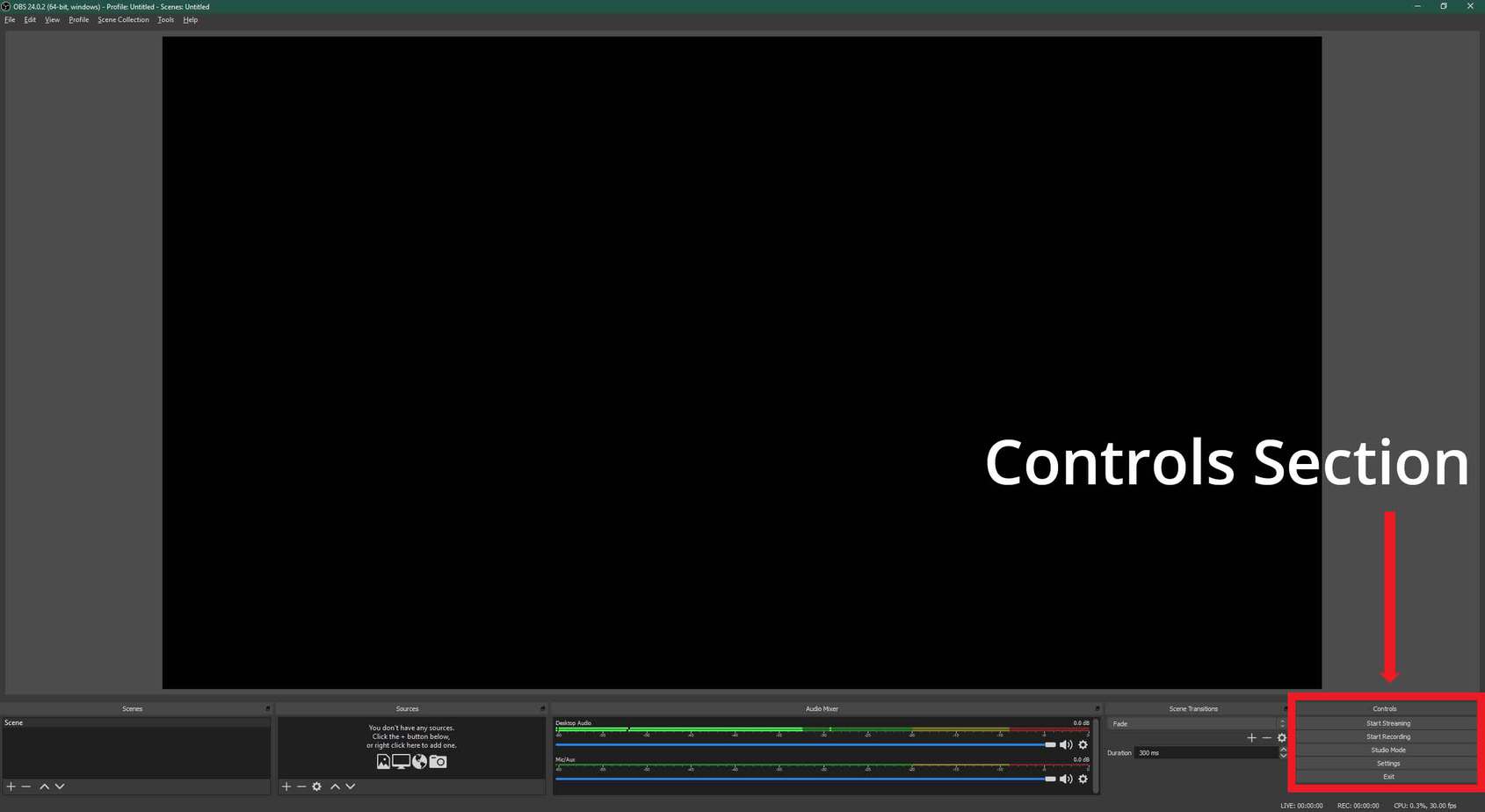 OBS Controls Section