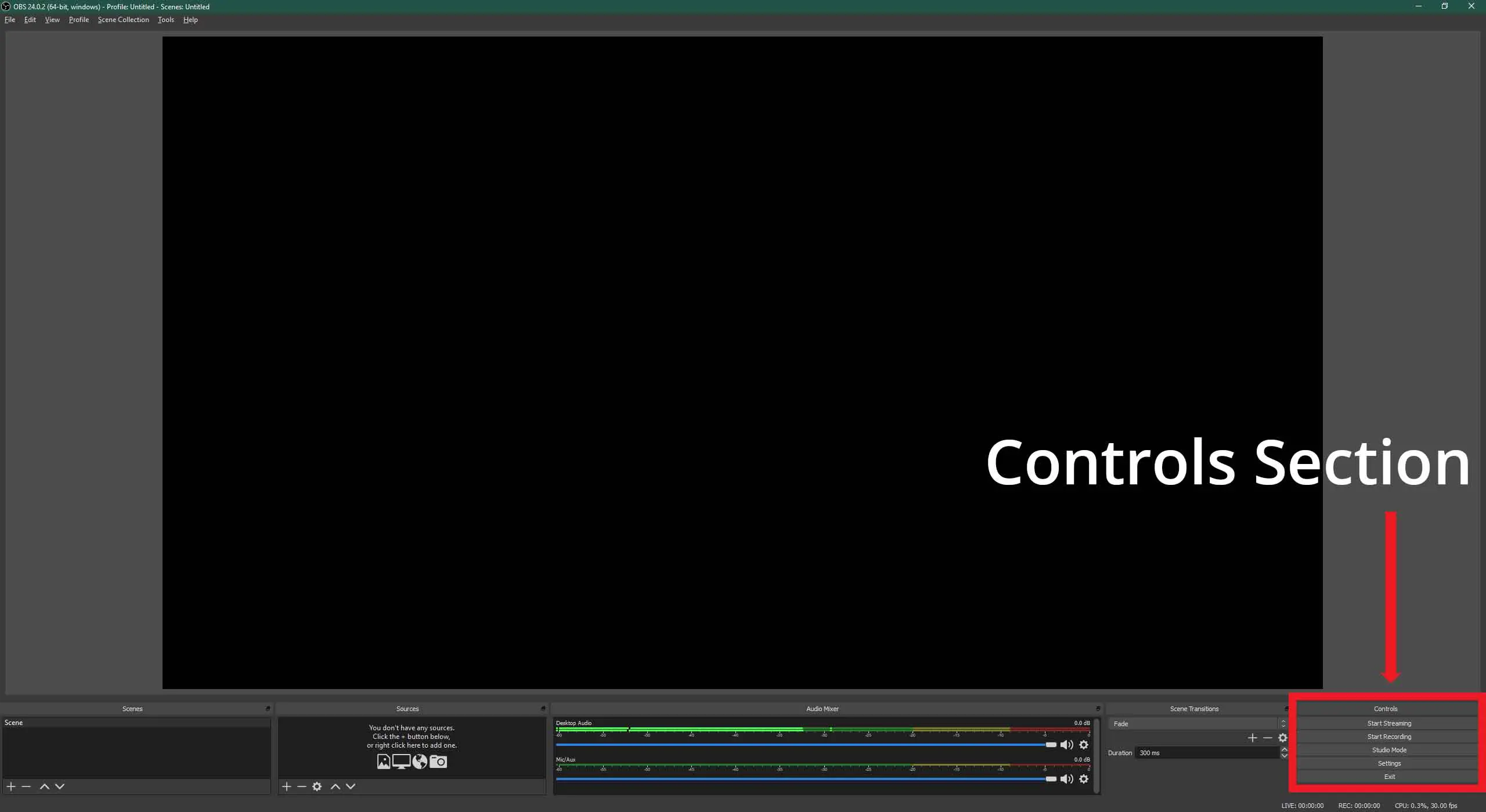 OBS Controls Section