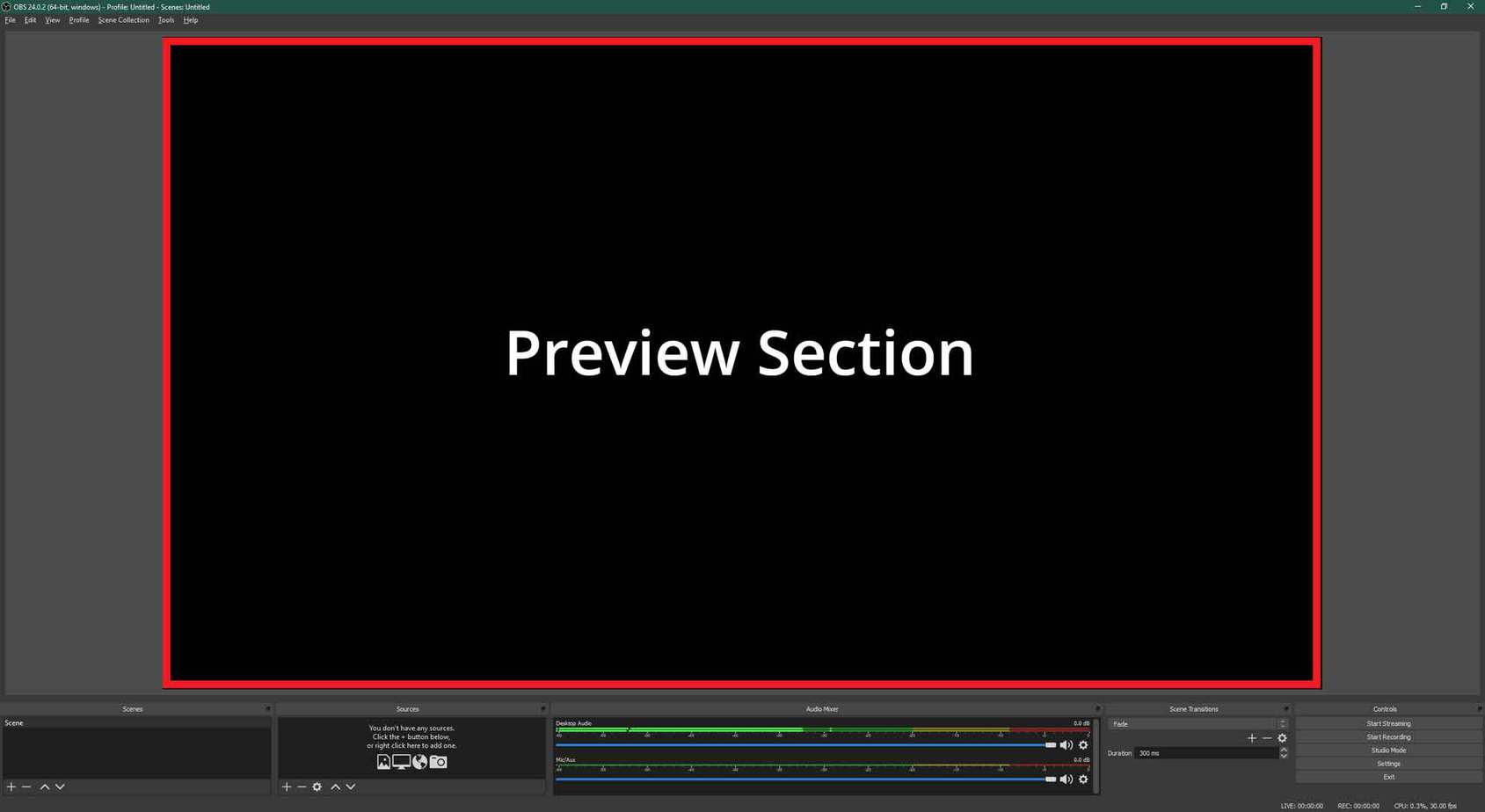 OBS Preview Screen