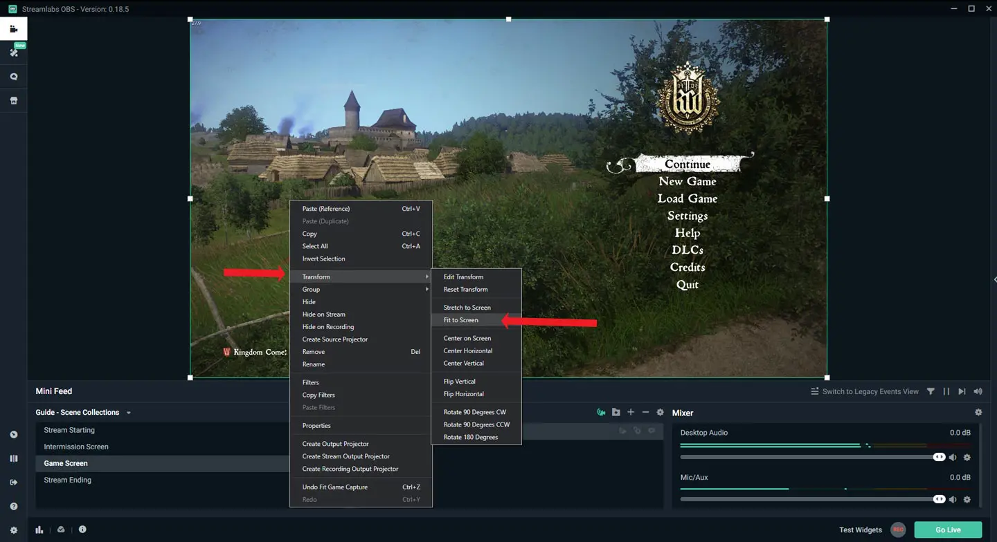 Streamlabs OBS Preview Fit To Screen