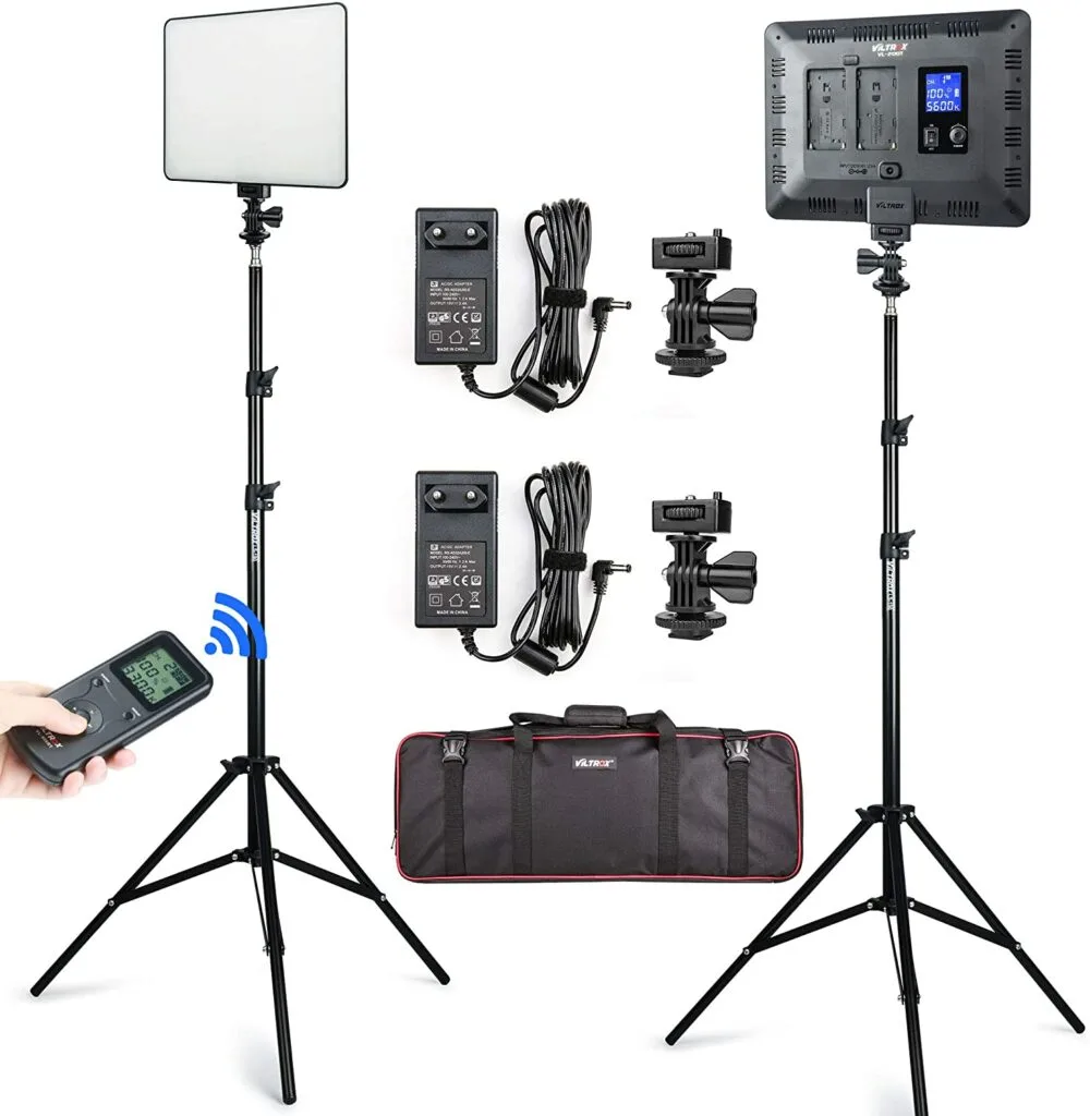 VILTROX 2 Packs LED Video Light kit