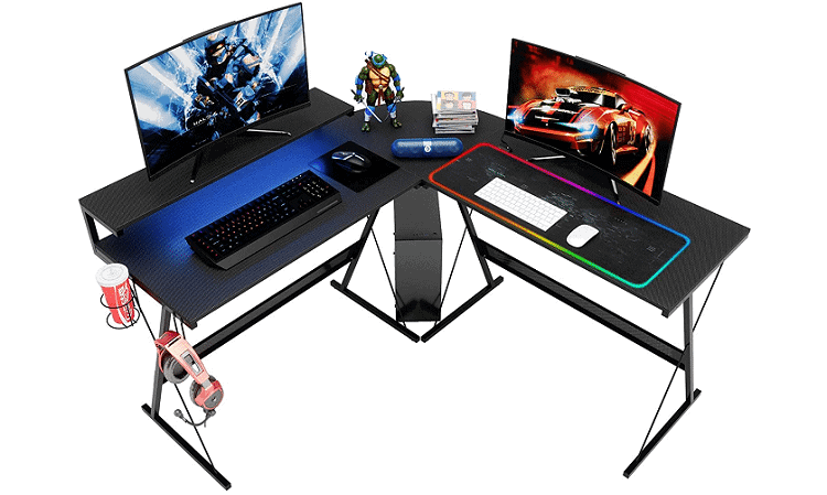 Bestier 55 “L-Shaped LED Gaming Computer Desk