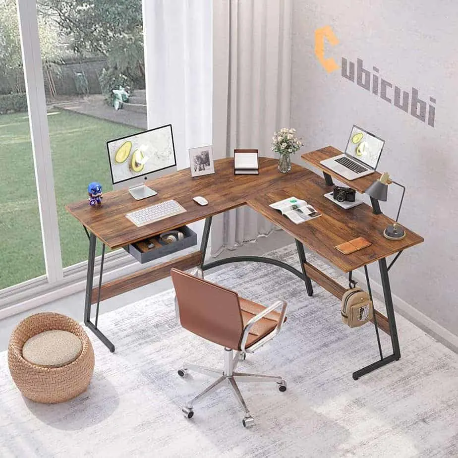 CubiCubi L Shaped Gaming Desk