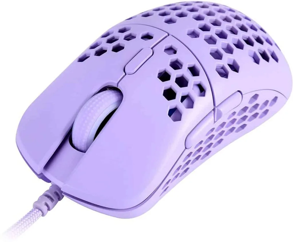 HK Gaming Mira S Ultra Lightweight Honeycomb Shell - Best Mouse for a Purple Gaming Setup