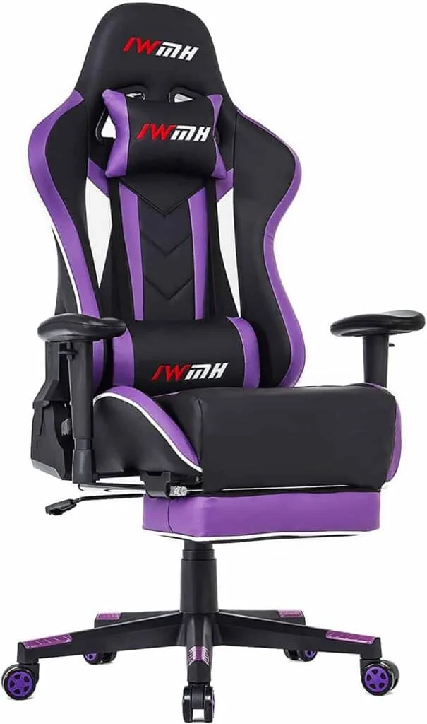 IWMH Gaming Chair - Best Purple Gaming Chair With a Racing Design