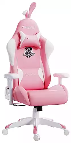 AutoFull Pink Gaming PU Leather Gaming Chair | Amazon
