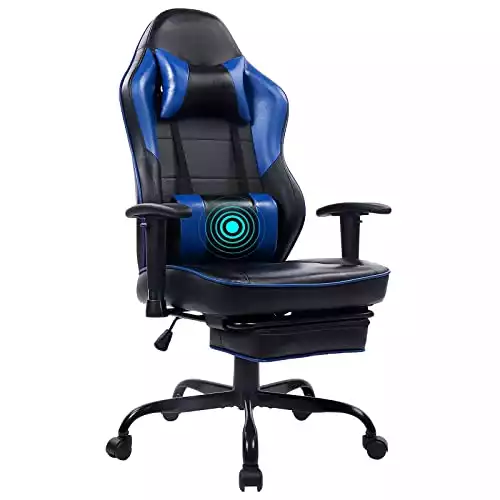 Blue Whale Massage Gaming Chair with Footrest | Amazon