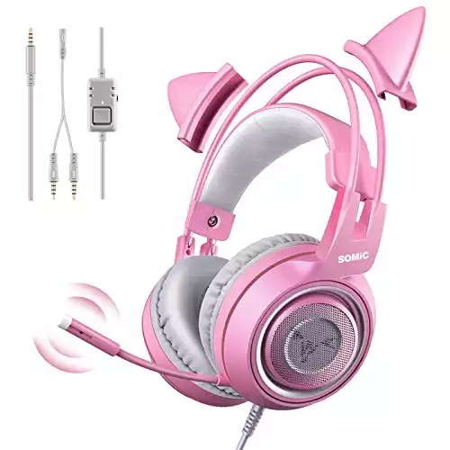 SOMIC G951s Pink Gaming Headset | Amazon